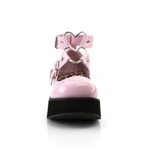 Goth Heart Patent Platform Shoes